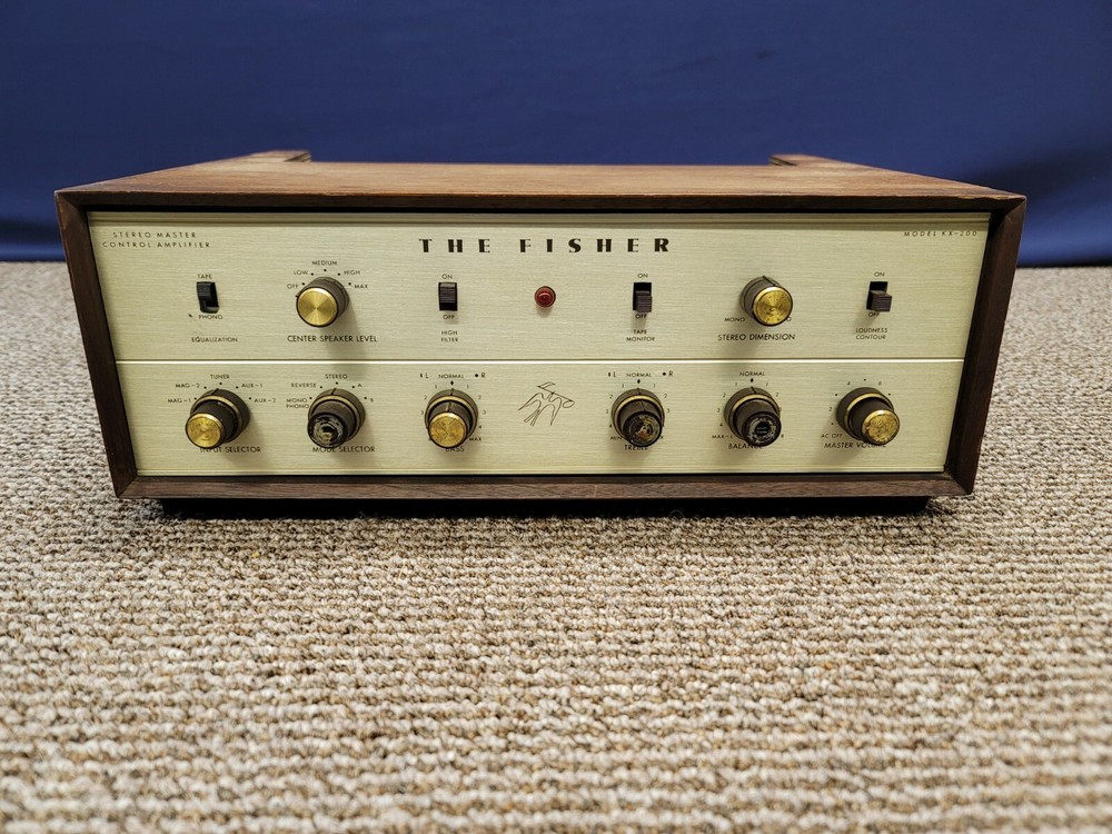 The Fisher Stereo Master Control Tube Amplifier Preamplifier Pre-Amp KX-200
