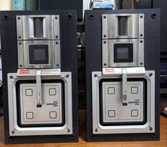Aiwa SX-E77 Vintage Square Flat Diaphragm Speakers Pair 3-Way AFBS Audiophile
