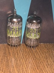 12AX7 Tube Pair Amperex Gray Plate Holland TEST Strong 86 % Tube Amp Guitar