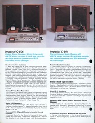1970 Imperial C-504 C-506 C-508 Stereo HiFi 8Track Cassette Audio Brochure