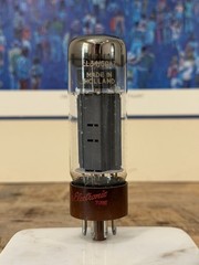 Amperex by GE EL34 6CA7 Tube XF4 DD Getter Brown Base Holland TV7 TESTED STRONG