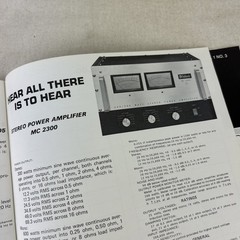 McIntosh History Audio Stereo Catalog of Amps Preamps Tuners Speakers M608X