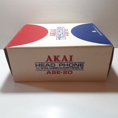Vintage Akai ASE-20 Stereo Headphones with Original Box 1970s Japan