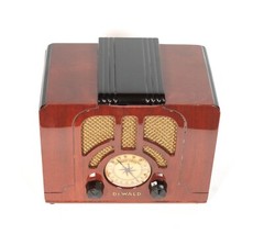 Vintage DeWald Miniature Tombstone Radio w/Stunning Piano Lacquer Finish * Works