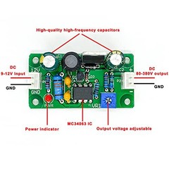High Voltage DC-DC Boost Power Supply Converter Module for Vintage Vacuum Green
