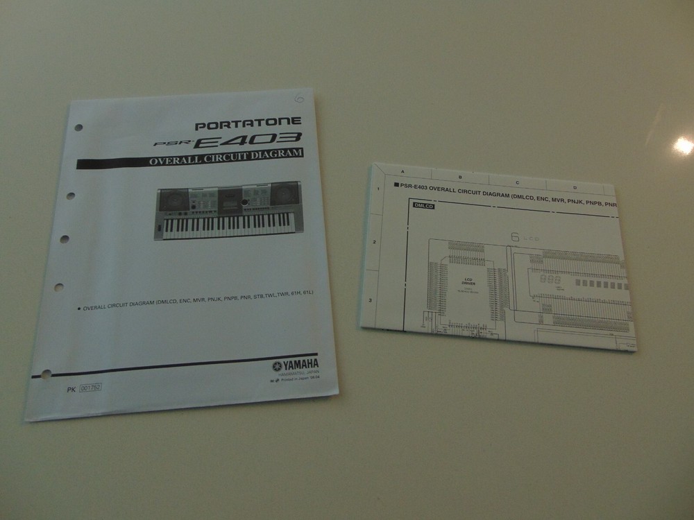 Yamaha Portatone PSR-E403 Keyboard Overall Circuit Diagram Schematics