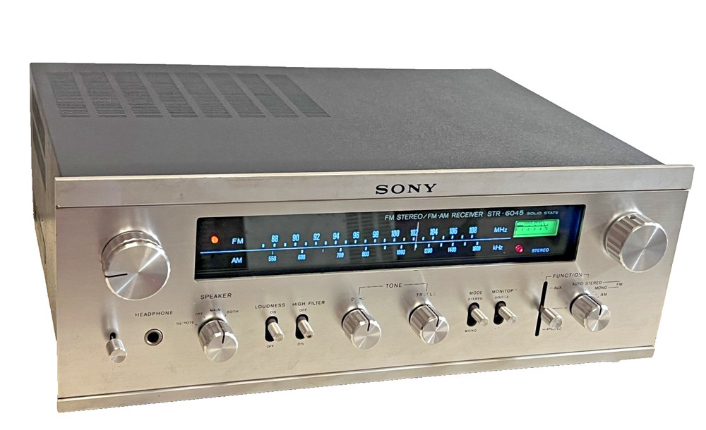 Vintage SONY STR-6045, 18W AM/FM Stereo Receiver, 1971, Fully Serviced.
