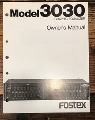 Fostex Model 3030 Graphic Equalizer Owners / User Manual *Original*