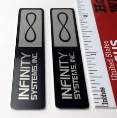 Infinity Systems Inc. Speaker Badge Logo Custom Made Aluminum Free Shipping