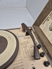 WORKING Audiotronics 4-Speed RPM Record Player 300T Classroom Tutorette Vintage