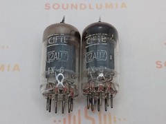 Brimar ECC82 Long Blk Plates SQ Getter Matched Pair Rochester, GB ’55 CIFIE LBL