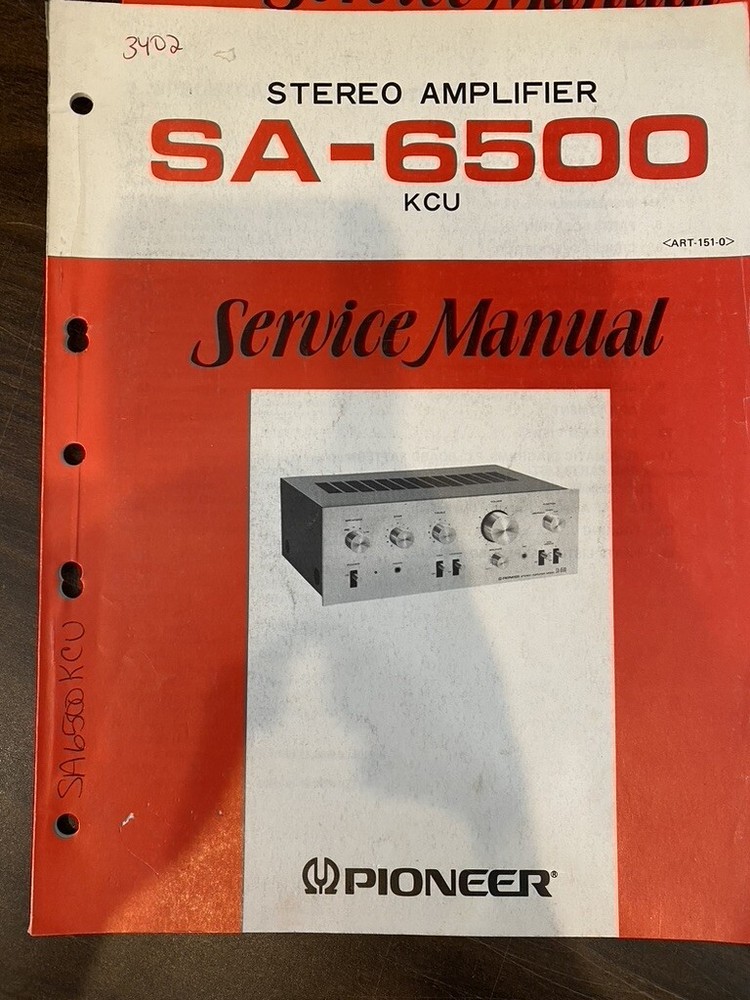 PIONEER SA-6500 SA6500 AMPLIFIER Service Manual **ORIGINAL**