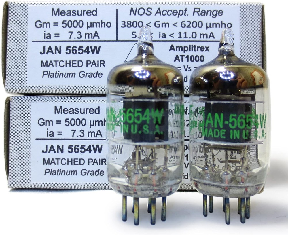 Riverstone Audio – Tested/Matched Pair (2 Tubes) 7-Pin JAN 5654W Fully-Tested Va