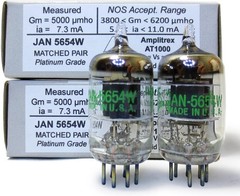 Riverstone Audio – Tested/Matched Pair (2 Tubes) 7-Pin JAN 5654W Fully-Tested Va
