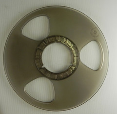 2 Empty Polyline NAB Plastic Take Up Reel Master 1/4″ Tape 10.5″ Clear Plastic