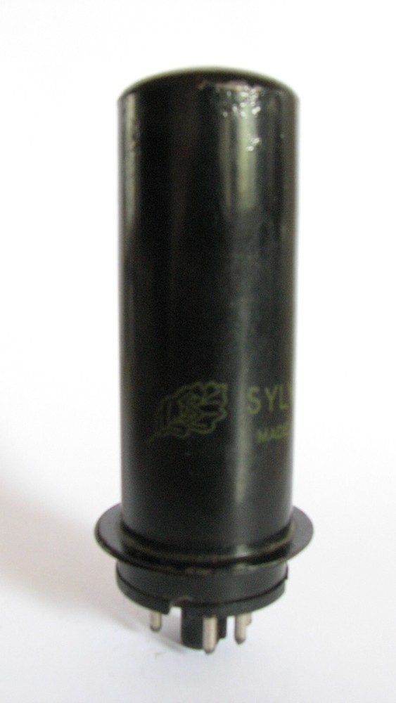 1940s Sylvania ‘Leaf’ 6L6 metal Power Amp Tube-Hickok 539B tests@ 5900, min:3300
