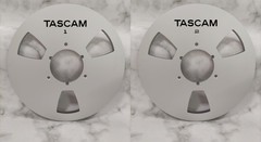 One Pair 10.5” Black TASCAM Tape Reel Aluminum For Reel To Reel Tape Recorder