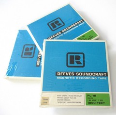 (3) Vintage Reeves Soundcraft PL-18 Reel To Reel Tapes 7″ 1800 Ft New NOS Sealed