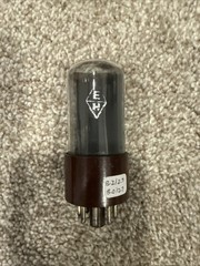 TUNGSRAM 6sn7 6SN7GT CV1988 Brown Base Smoked Glass NOS Testing Excellent