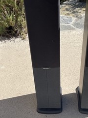 Polk Audio RT800 Vintage 1980s Stand Speakers Pair Black Gray 3.5 ft Tower Works