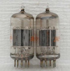Matched Pair of RCA JRC 5814A/12AU7/ECC82 Vacuum Tubes : Black Plate