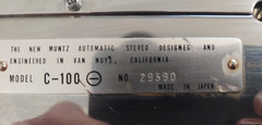 Muntz Model C-100 Stereo-Pak 4 Track Cassette Player