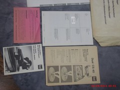 Vintage OEM Complete Dual Turntable 1229Q User and service manuals