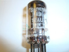 One Early Brimar 12AU7 Tube, Long Plate BVA Registered In England