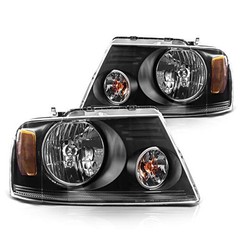 Headlight Assembly Black Housing Replacement Black-Amber/2004-2008 F150
