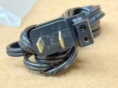 NOS NEW Vintage TV/Radio, ICC Brand Cheater Cord, Polarized, Black, 6 Ft.