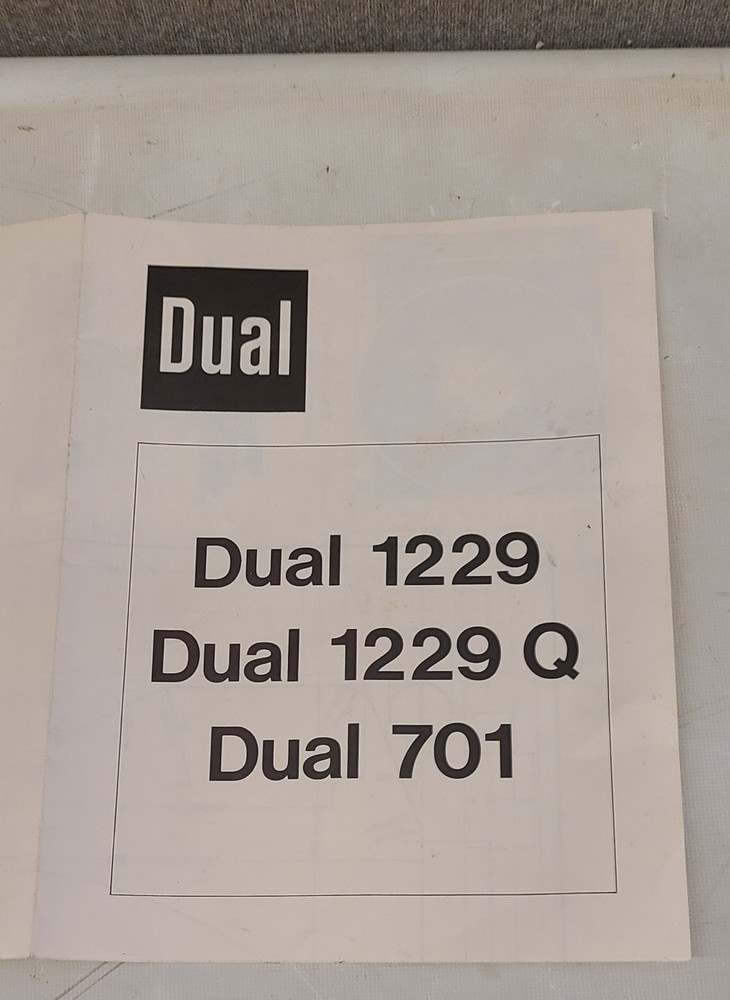 Dual 1220/ 1229Q/701 Turntable Mounting & Assembly Instructions