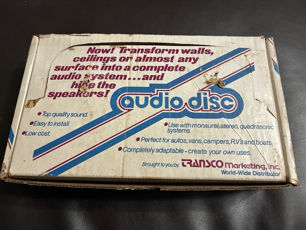 Vintage Audio Disc Sonic Omni Directional Speakers Original Box
