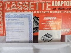 Vintage Audiovox Cassette Adaptor for 8 Track Players – In Original Box Untested