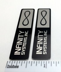 Infinity Systems Inc. Speaker Badge Logo Custom Made Aluminum Free Shipping
