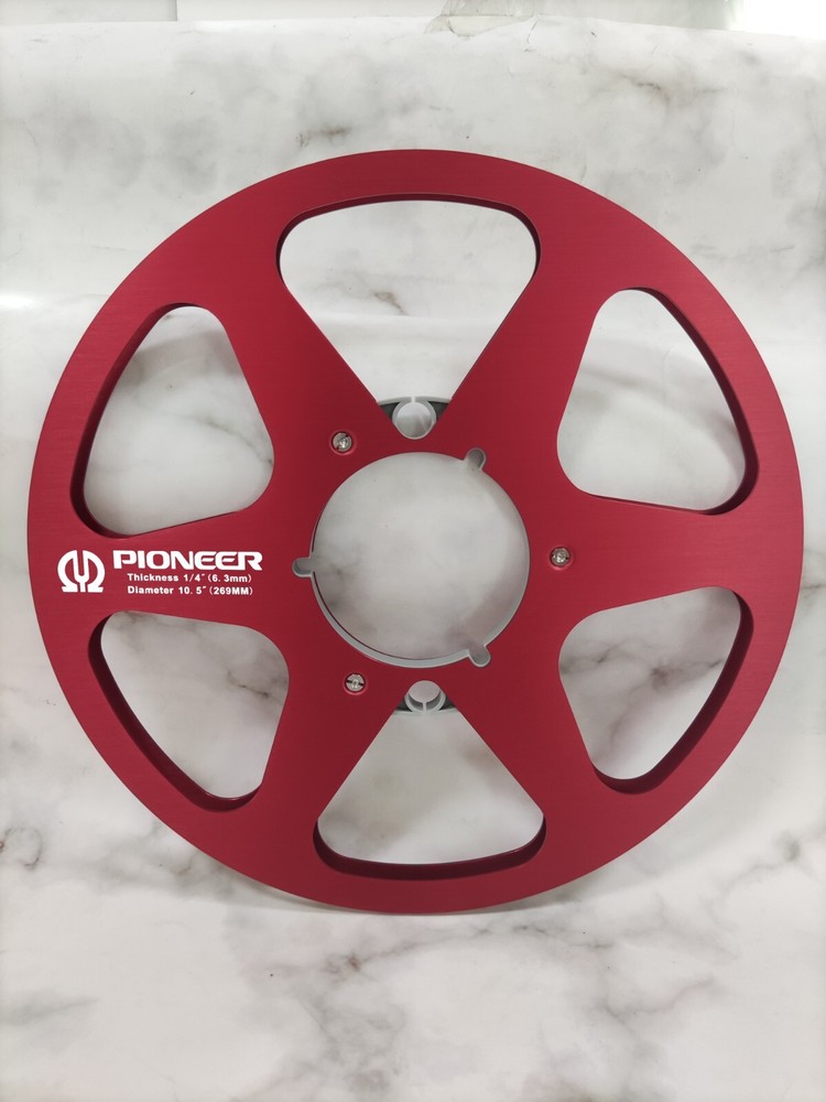 2X Standard 10.5″ PIONEER Red 1/4″ Empty Tape Reels For R2R Tape Recorders