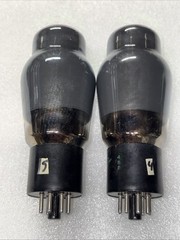 Matched Pair Sylvania 6L6G Smoke Glass Vacuum Tubes Amplitrex NOS Same Dates
