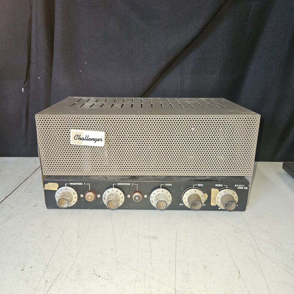 Vintage Bogen Challenger CHA-33 Portable Tube PA Head Tested 6L6 Amplifier AMP