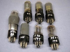 SEVEN RECTIFIER PENTODE 8 PIN TESTED EICO 666 25B6 25L6 25Z6 35Z4 USED