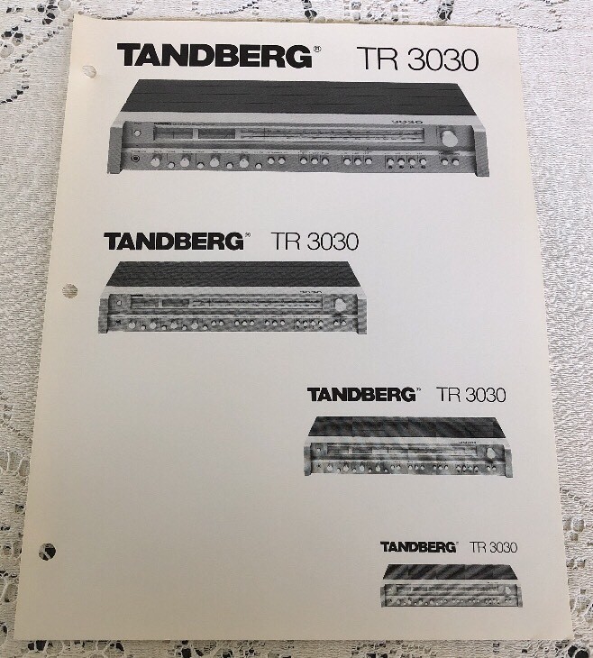 TANDBERG TR 3030 STEREO RECEIVER ORIGINAL PROMOTIONAL LEAFLET AD M029x