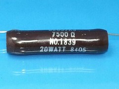 7.5K OHM 20 WATT RESISTOR OHMITE 0516 HIGH POWER SUPPLY PRESCION 5% QTY (1)