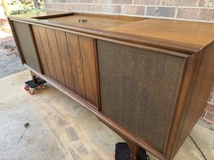 🍊Vintage 1964 MCM RCA Victor Stereo Record Player Console | Model 4FT44W WORKS!