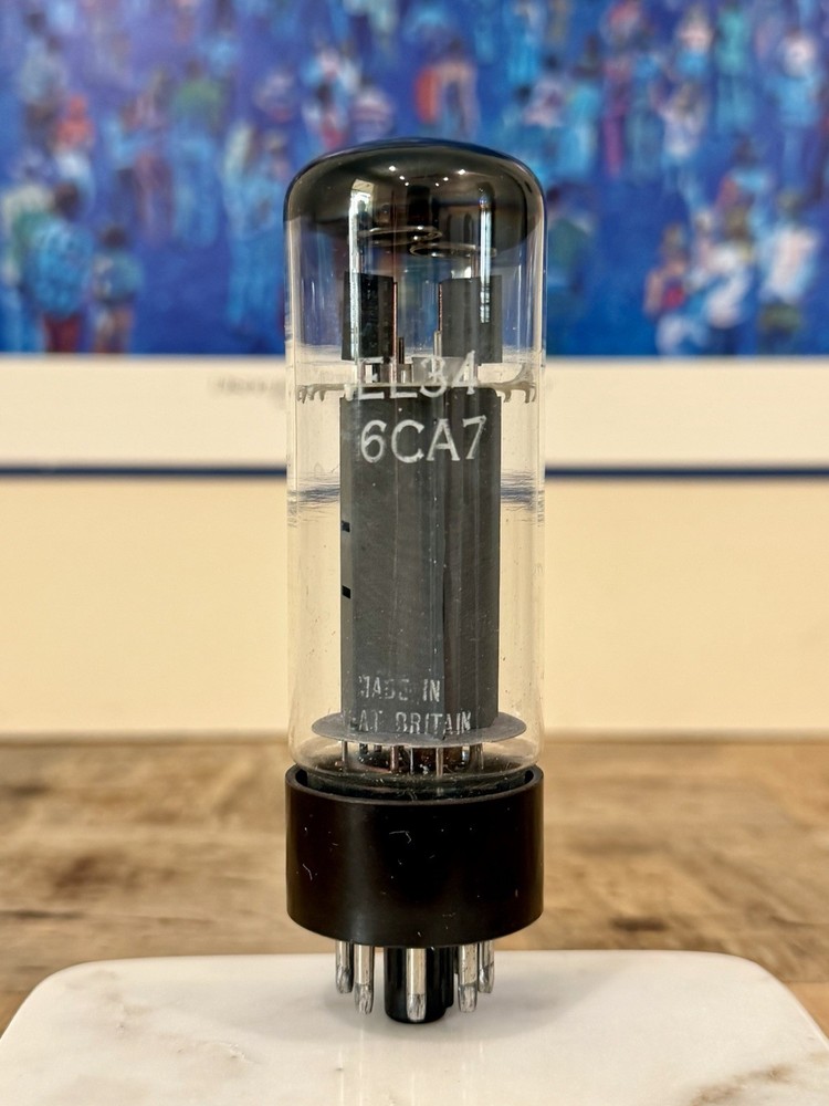 Mullard Gt Britain EL34 6CA7 XF2 Tube Blackburn OO TV7 TESTED Near NOS LEVEL