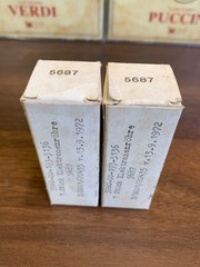 2 Tubes 5687-GB Sylvania Gold Pin – NOS NIB – Matched Pair – Same lot (Rare)