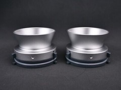 2X 1/4″ Polished Silver NAB Adapters For REVOX AKAI TEAC SONY PIONEER Etc