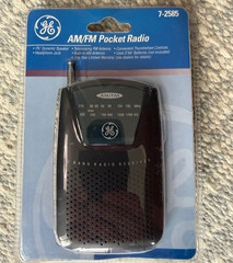 GE AM/FM Pocket Radio 7-2585 1 1/2 inch Speaker