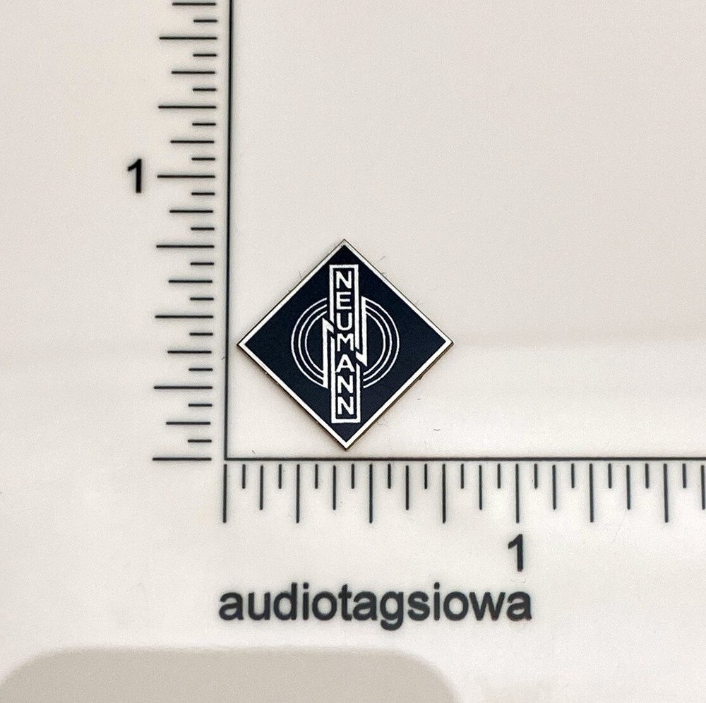 Neumann Badge Logo Small for Microphone or Turntable – Custom Made Thin Aluminum