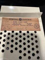 GE C-403C Vintage Tube Clock Radio White Mid-Century Estate