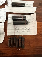 Vintage Sprague Black Beauty Mixed Capacitors Lot – All Tested Well from C22