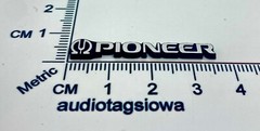 Pioneer Equipment Badge Logo SILVER Incised Acrylic SMALL 36mm x 6mm