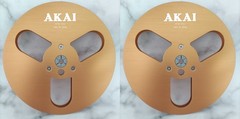One Pair 7” Akai Tape Reel Black Aluminum Reel to Reel Empty Take up Reel